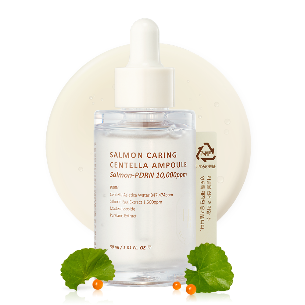 HEVEBLUE - Salmon Caring Centella Ampoule - Nyugtató szérum centellával - 30ml
