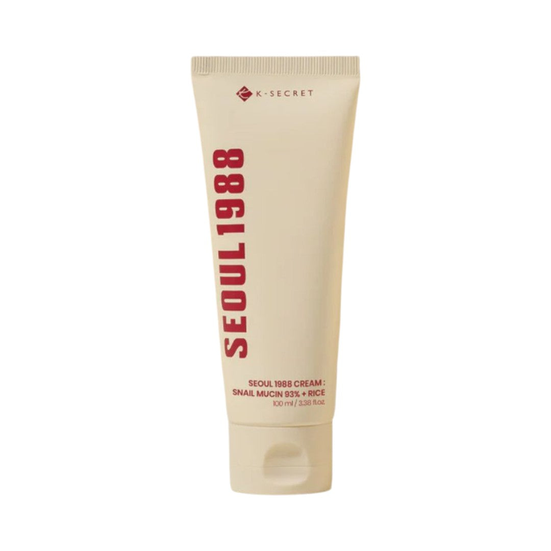 K-SECRET - SEOUL 1988 Cream: Snail Mucin 93% + Rice - Csiganyál krém rizzsel - 100ml