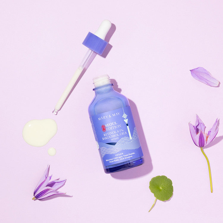 Mary&May - Retinol 0.1% Bakuchiol CICA Serum - Kezdő retinol szérum - 80ml