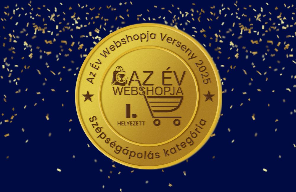🥇 Év Webshopja 2025: I. Helyezést értünk el a Szépségápolás kategóriában!